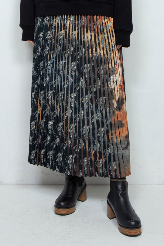 Two-Face Accordion Pleats Skirt MULTI