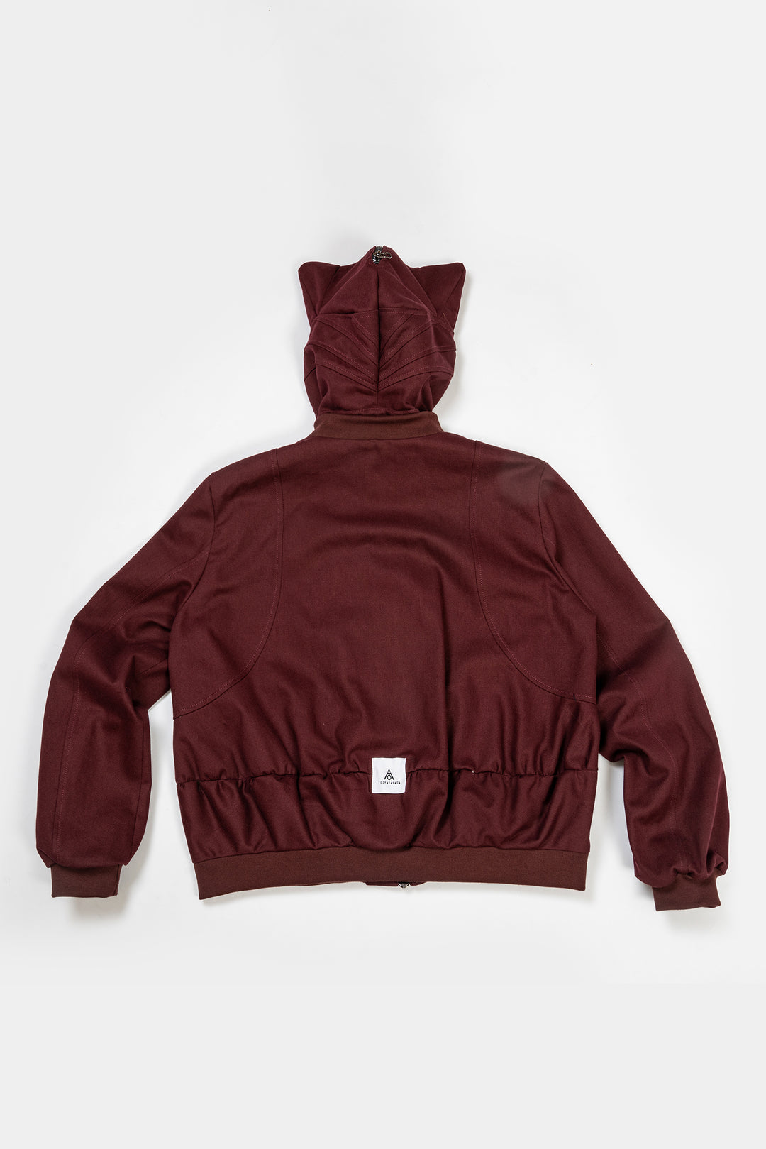 Cat's ears dark red perforated jacket