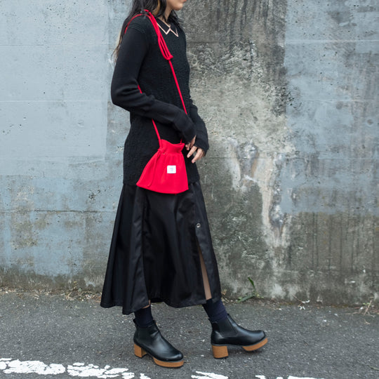 Knit Pocket Bag Red