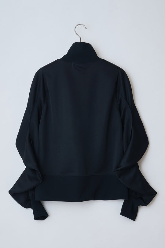 Reebok half zip deformed sweat shirt Black