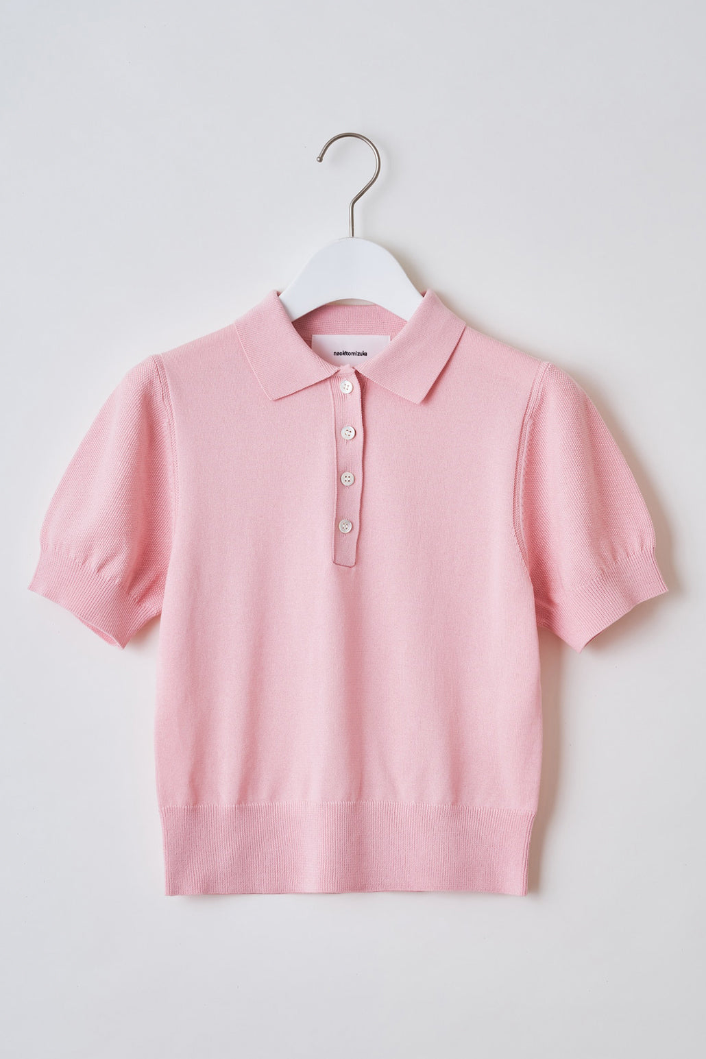 Knit polo shirt Pink
