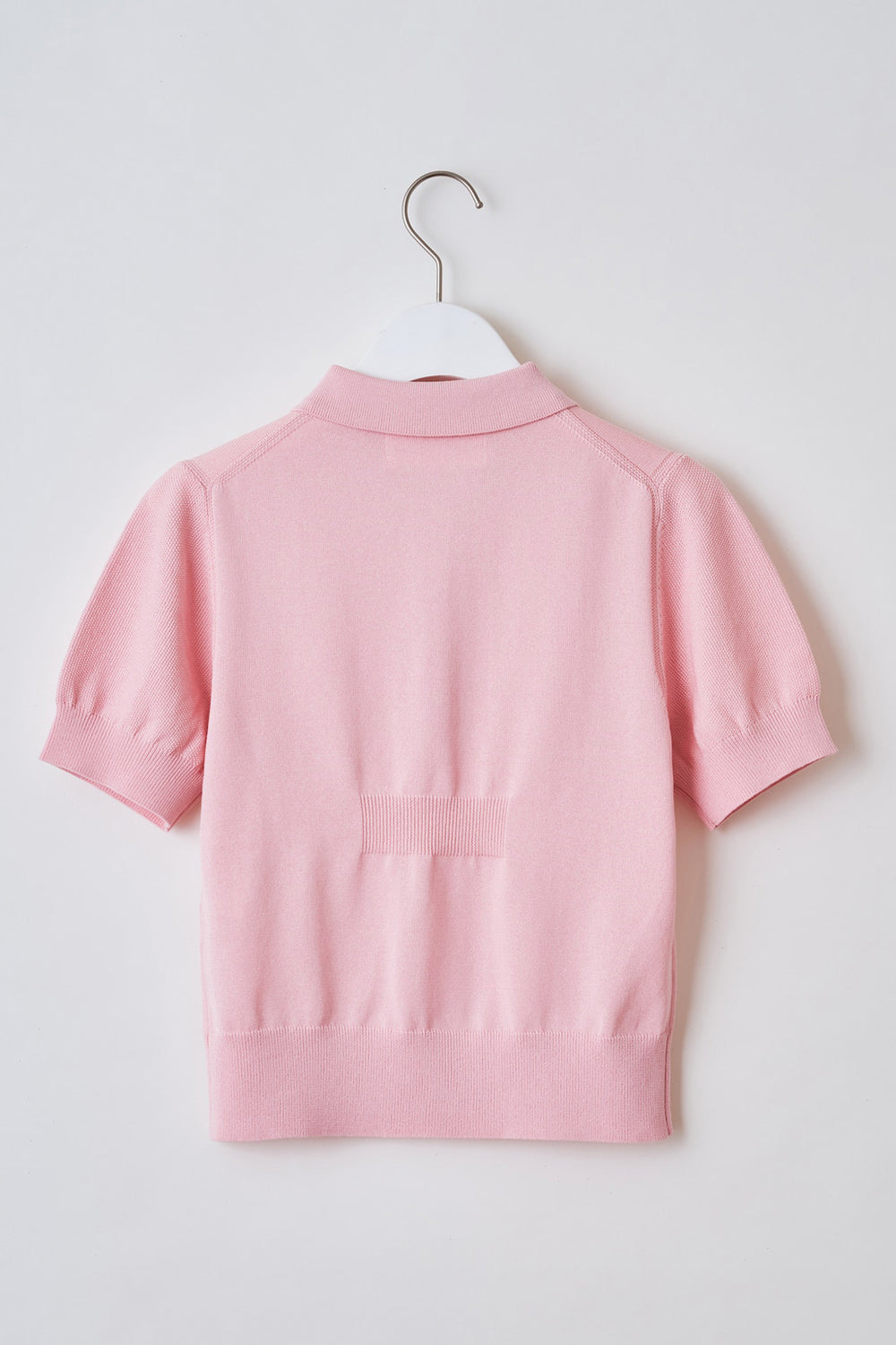 Knit polo shirt Pink