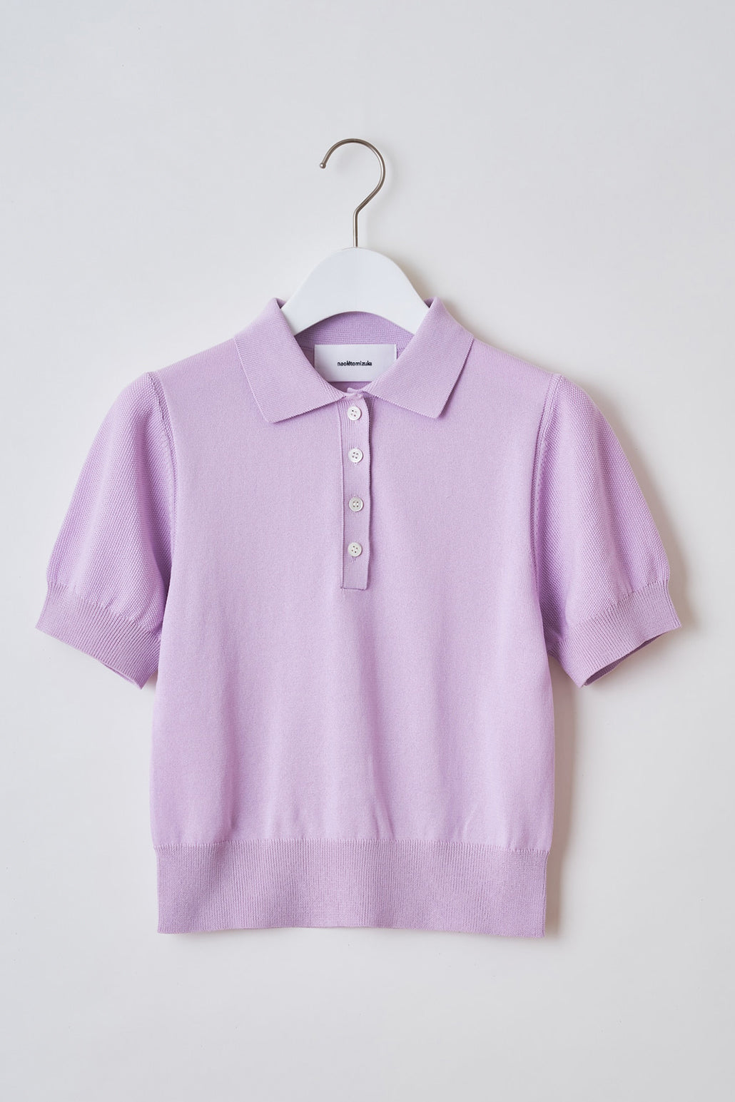 Knit polo shirt Purple