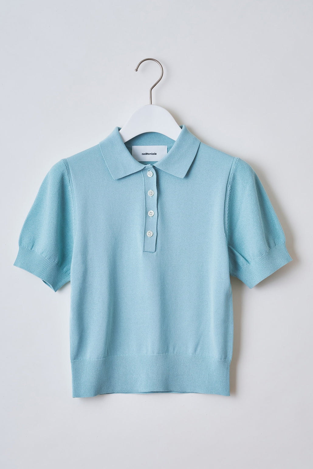 Knit polo shirt Blue