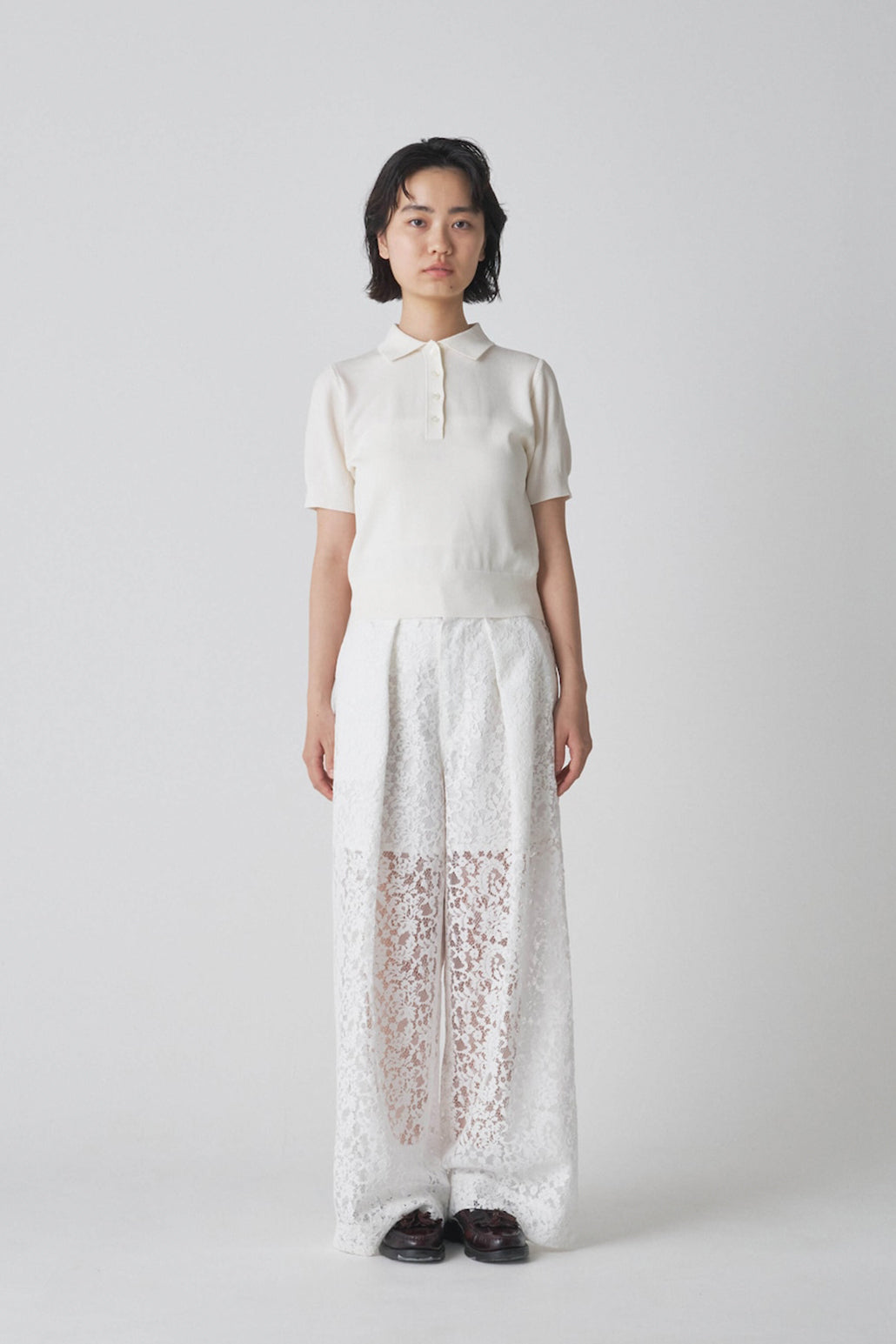 Knit polo shirt Off White