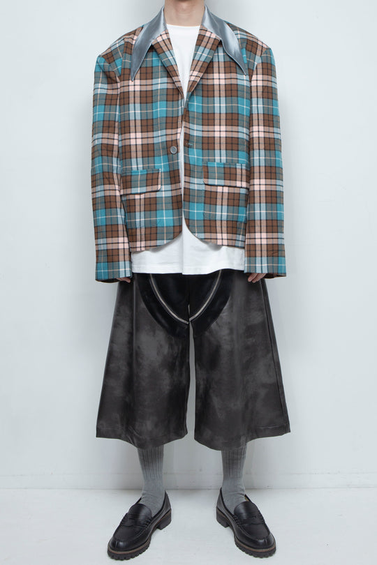 Bright retro checkered suit