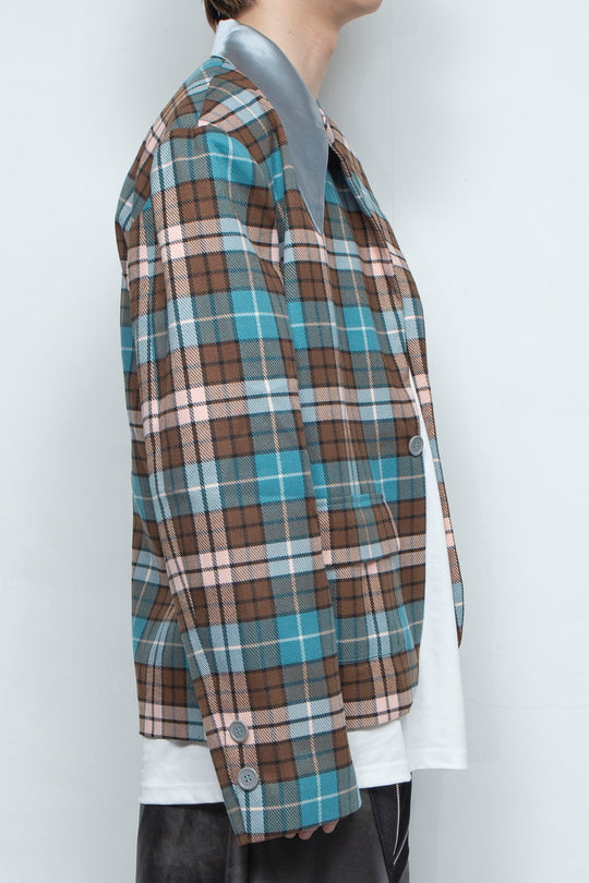 Bright retro checkered suit