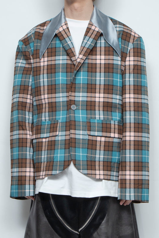 Bright retro checkered suit