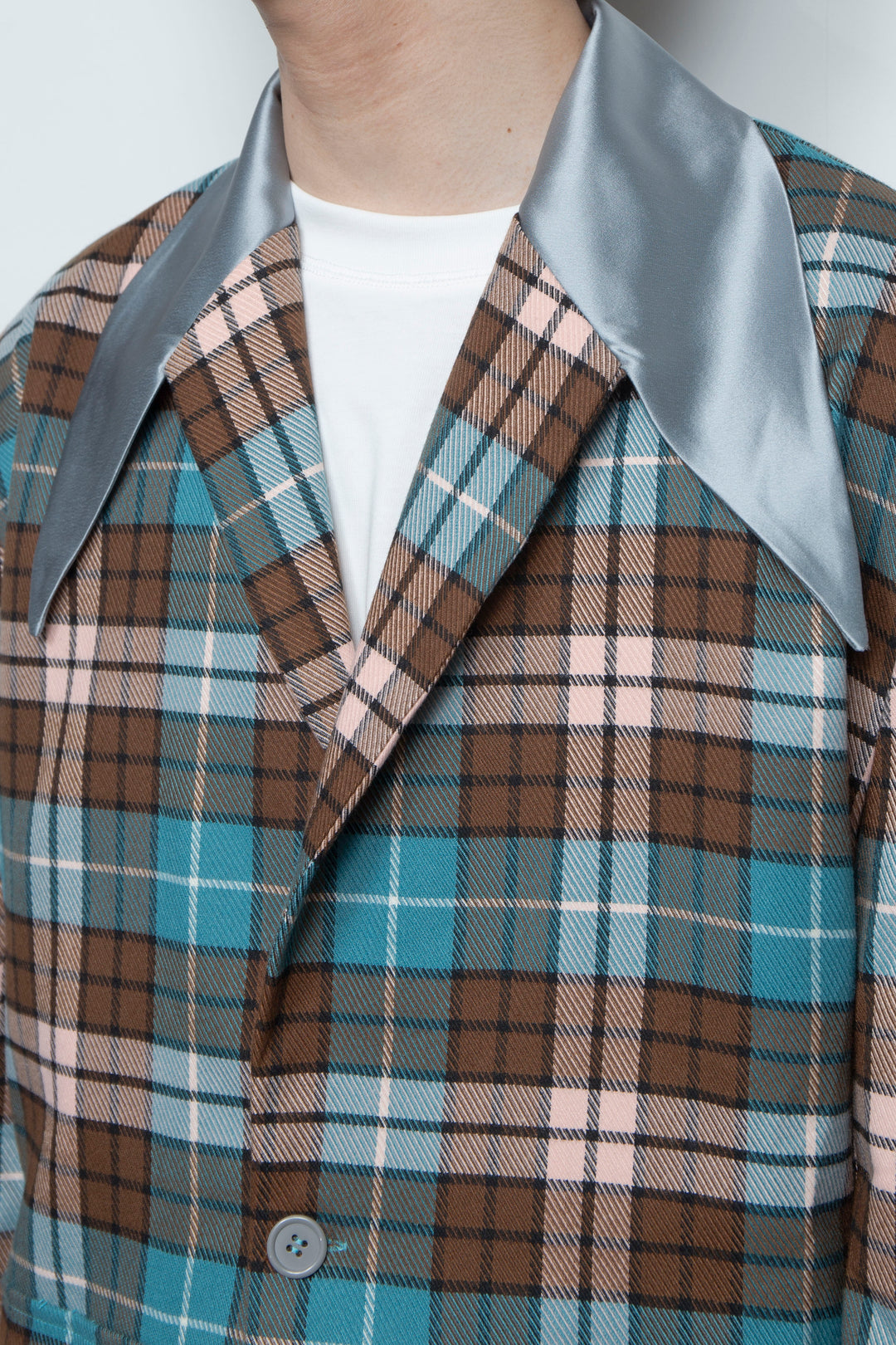 Bright retro checkered suit