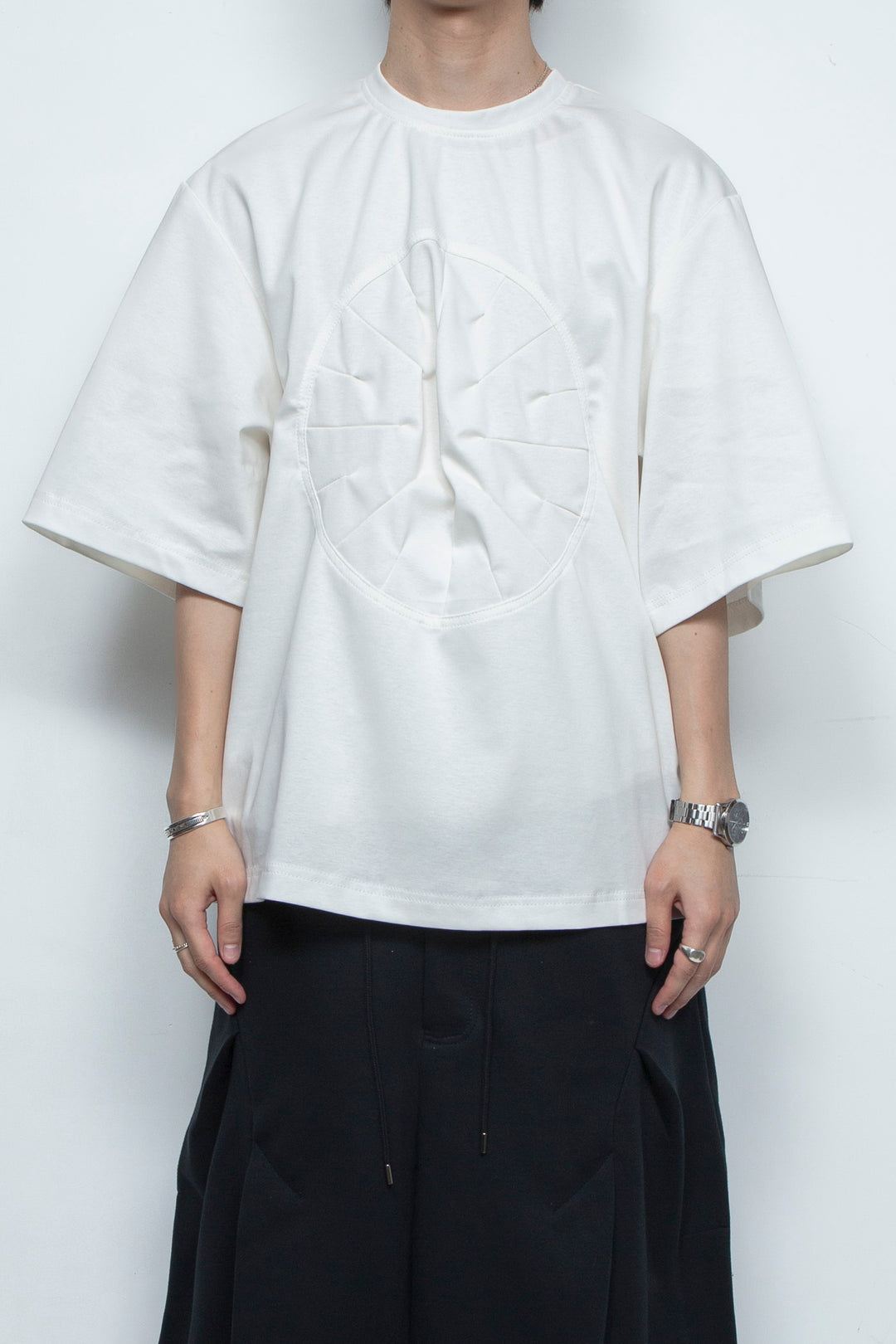 DIAL LOCK HALF SLEEVE T-SHIRT WHITE