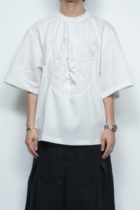 DIAL LOCK HALF SLEEVE T-SHIRT WHITE