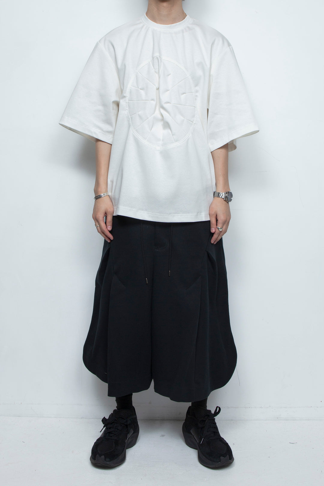 DIAL LOCK HALF SLEEVE T-SHIRT WHITE