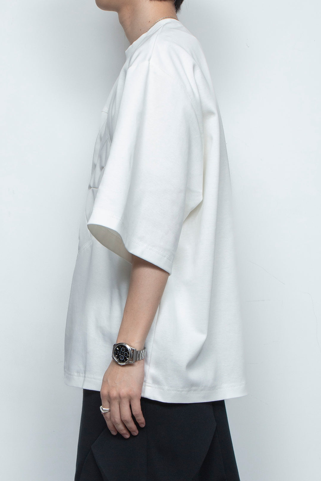 DIAL LOCK HALF SLEEVE T-SHIRT WHITE