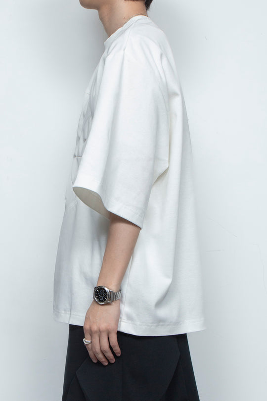DIAL LOCK HALF SLEEVE T-SHIRT WHITE