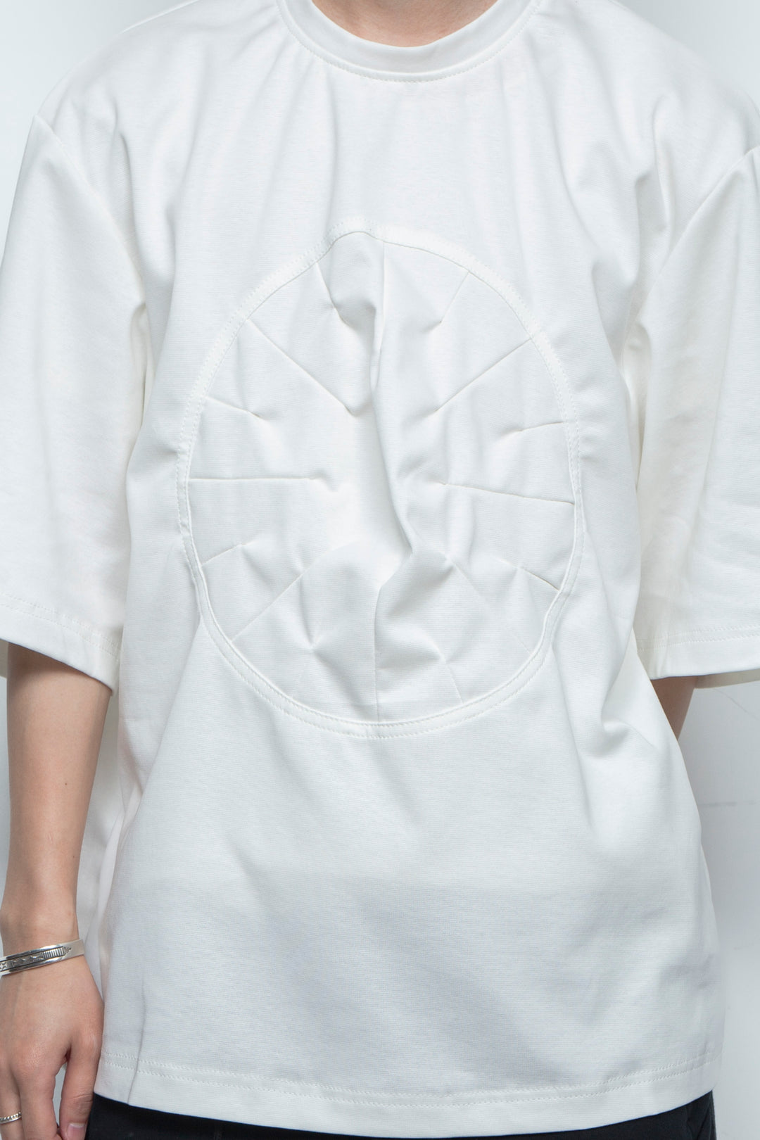 DIAL LOCK HALF SLEEVE T-SHIRT WHITE
