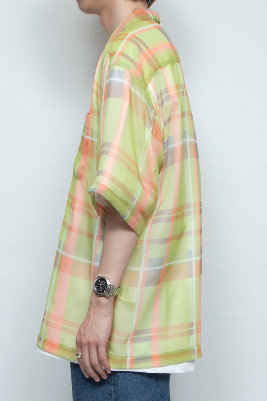 "MERCED" Sheer Through Shirt YELLOW
