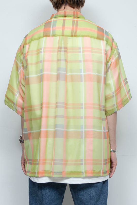 "MERCED" Sheer Through Shirt YELLOW