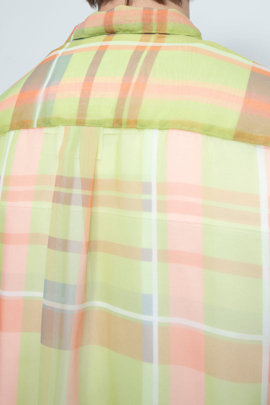 "MERCED" Sheer Through Shirt YELLOW