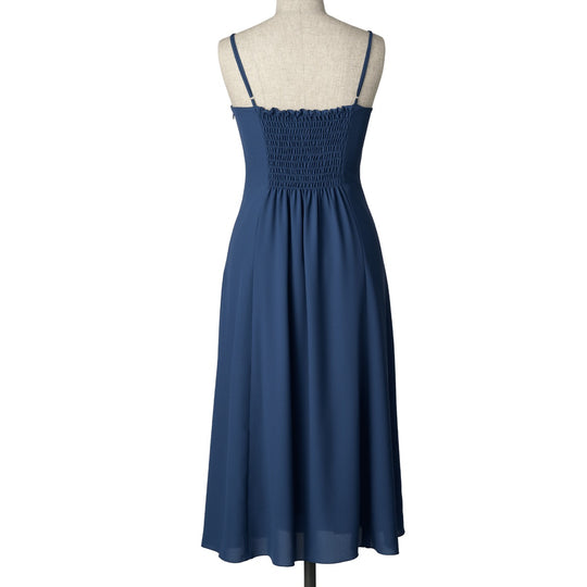 SUN LACE CAMISOLE DRESS NAVY