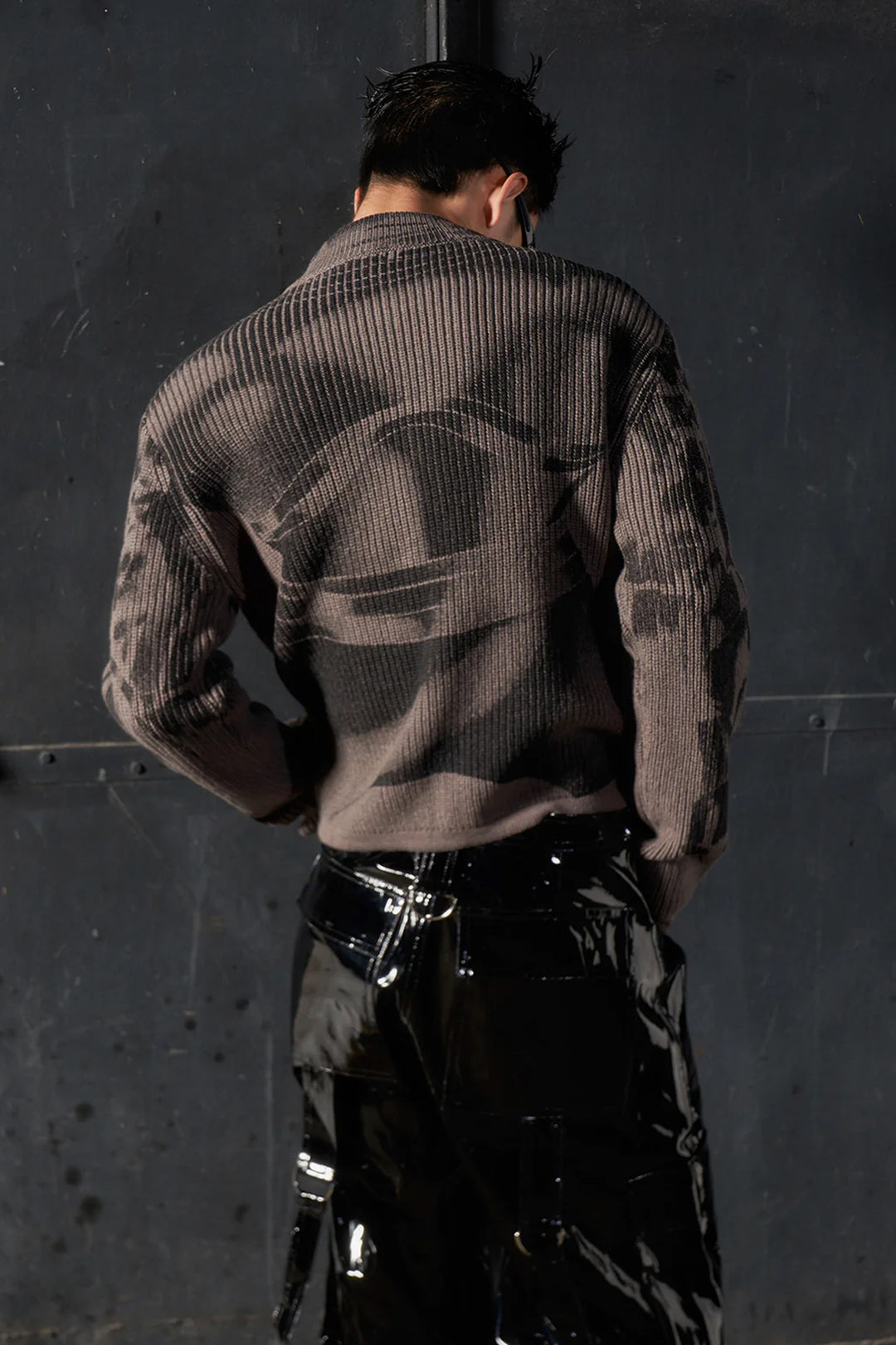 Vintage printed cardigan sweater