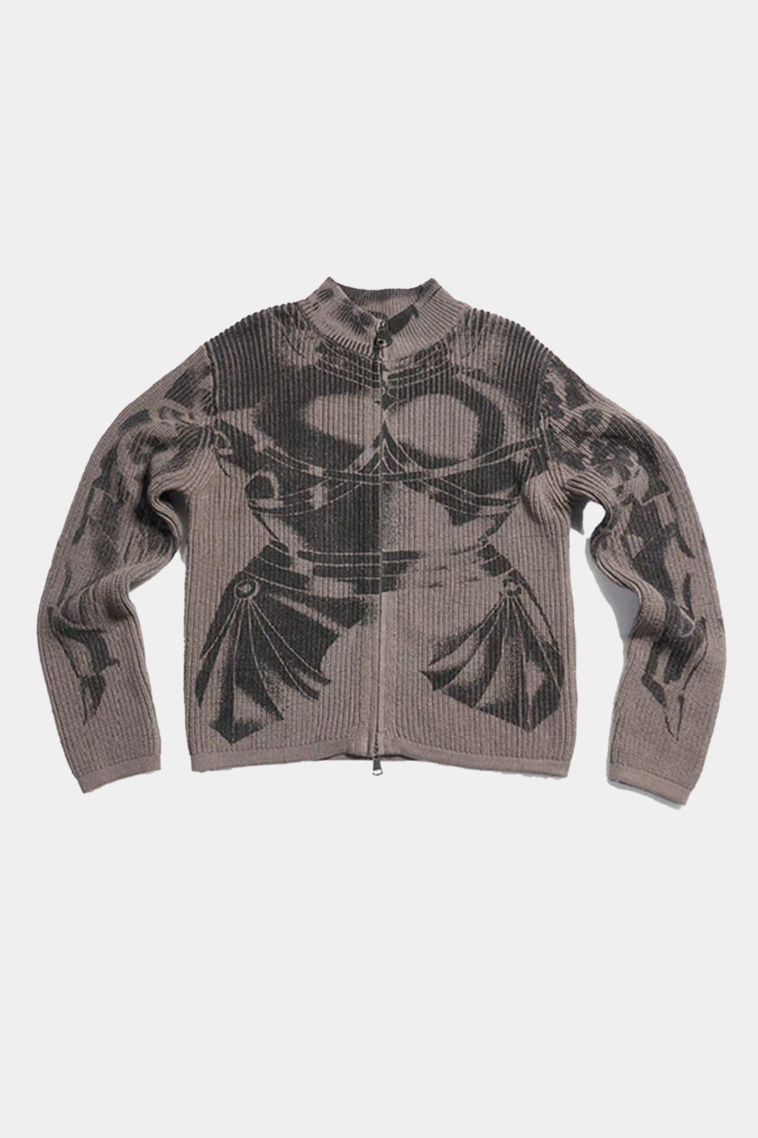 Vintage printed cardigan sweater