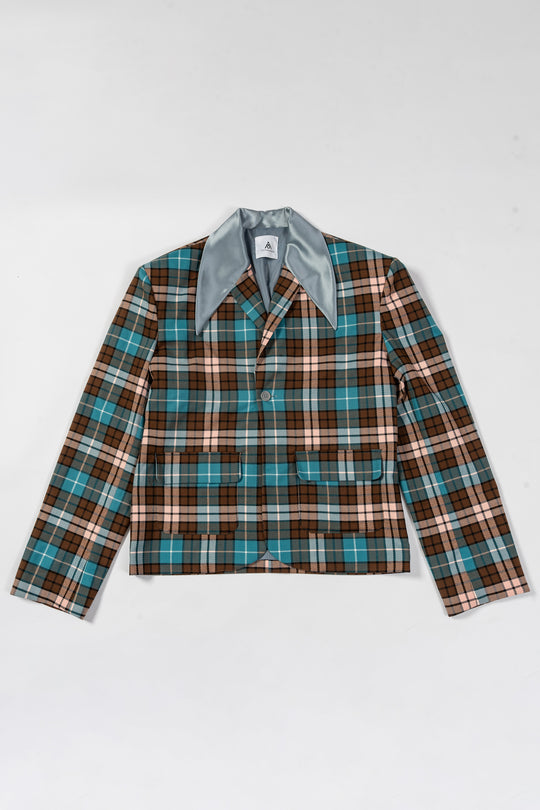 Bright retro checkered suit