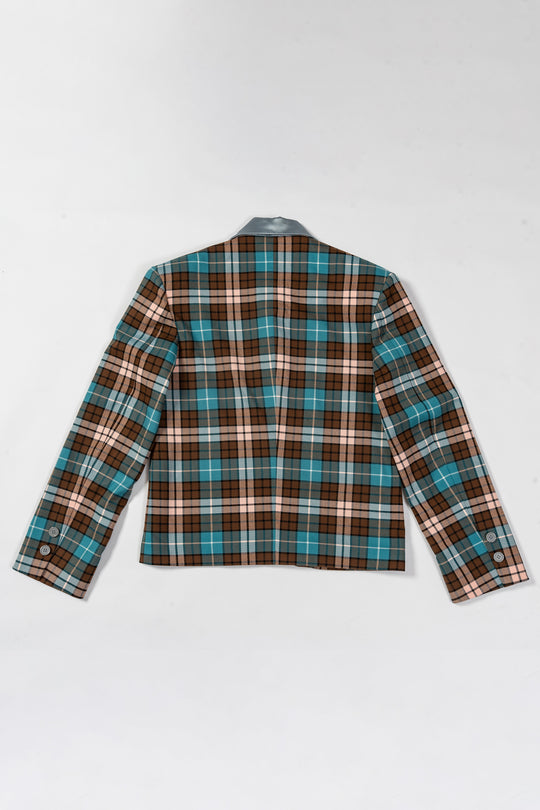 Bright retro checkered suit