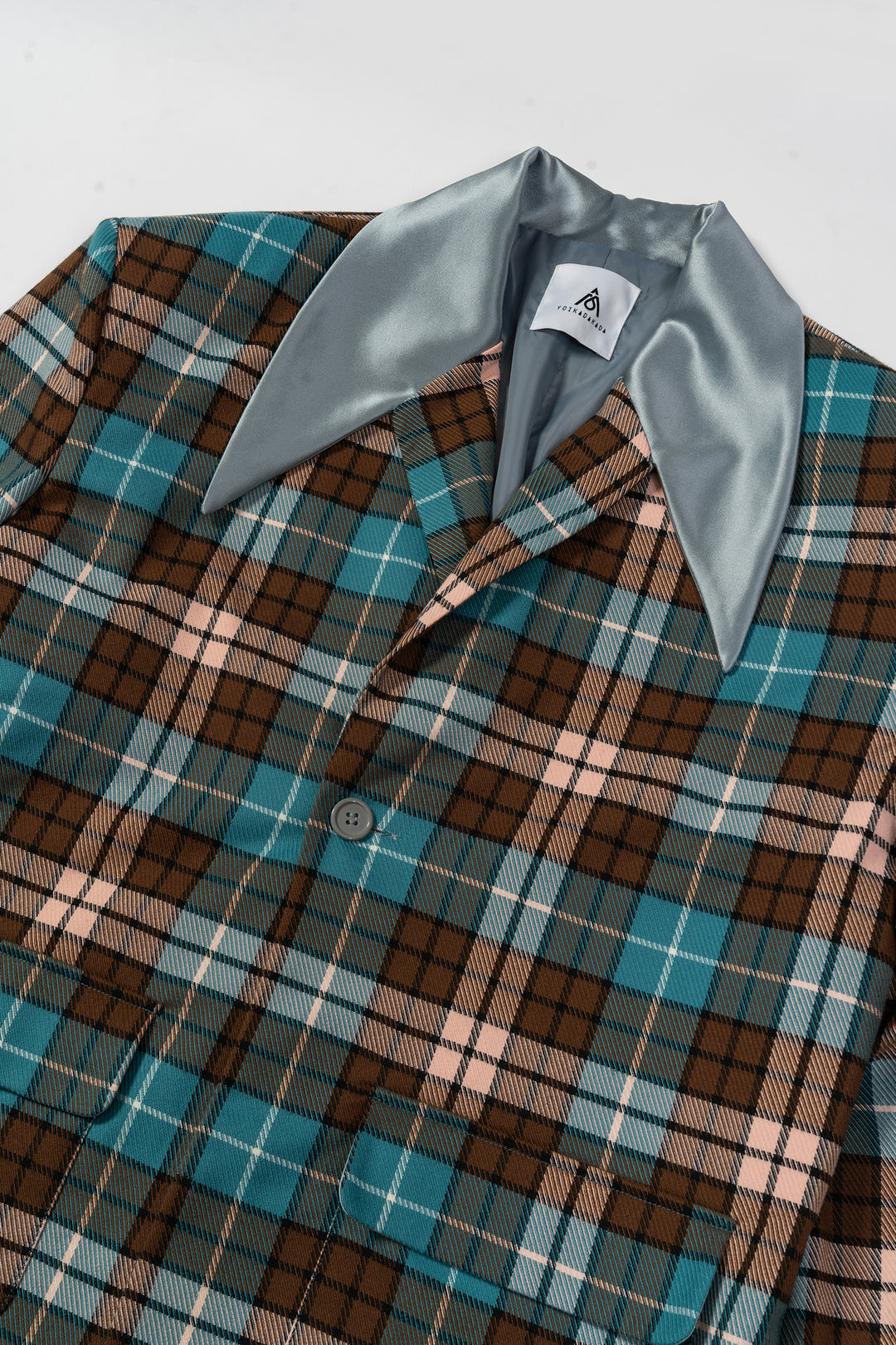 Bright retro checkered suit