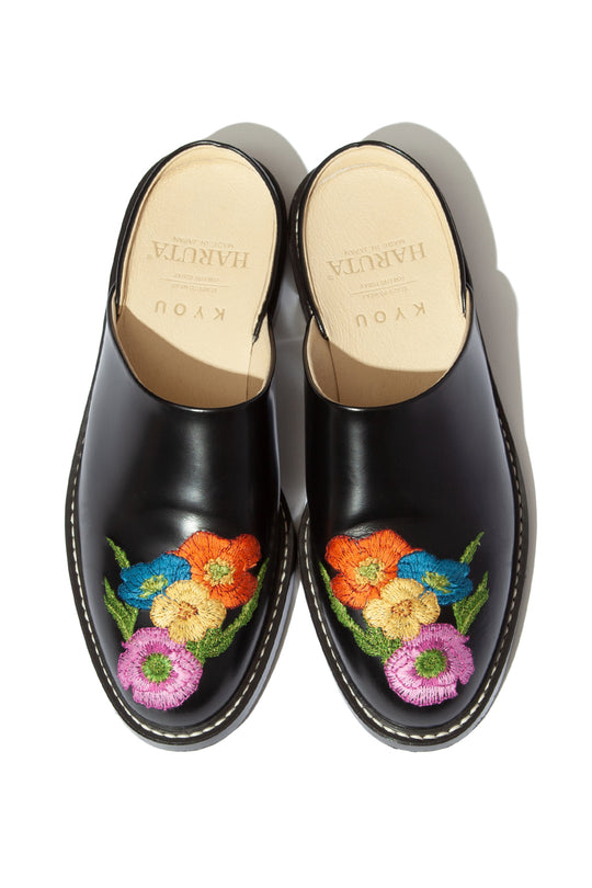 "BLOSSOM" Embroidered Leather Sandals