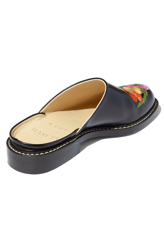 "BLOSSOM" Embroidered Leather Sandals