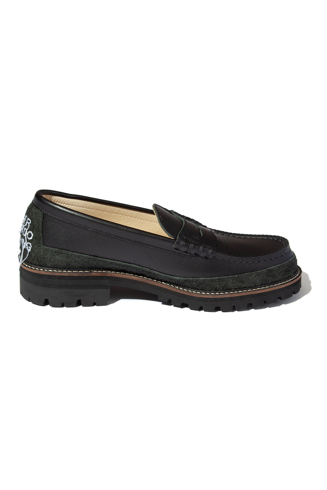 "SKOOL" Type.2 Embroidered Coin Loafers by HARUTA