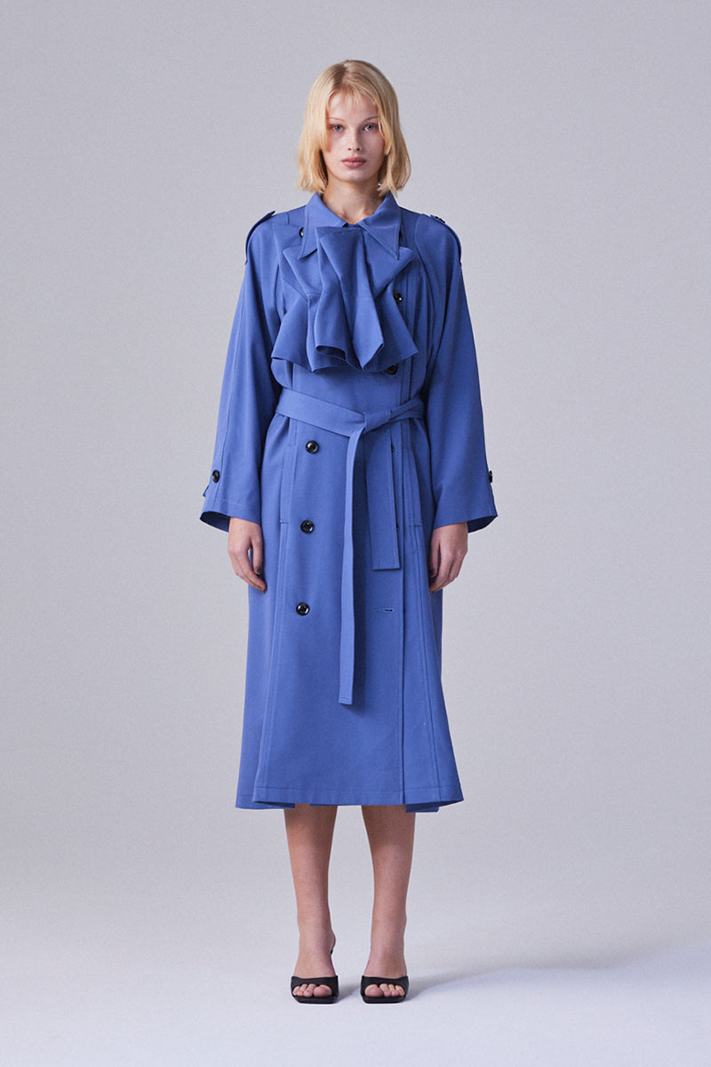 2way trench coat Blue