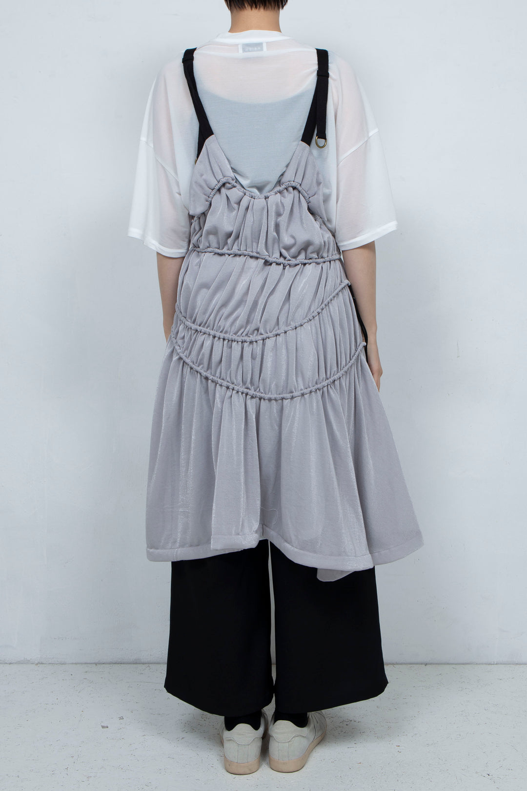 String Gathered Onepiece Gray