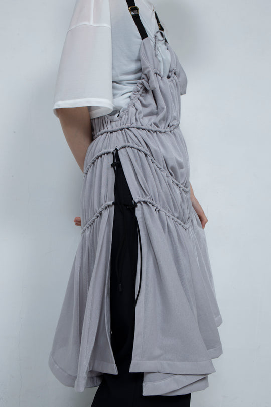 String Gathered Onepiece Gray