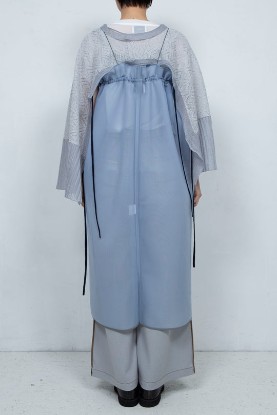 2way Flared Dress Gray Blue