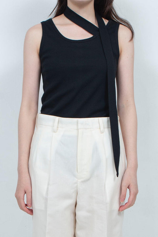 Rib knit tank-top BLACK / TYPE WOMEN