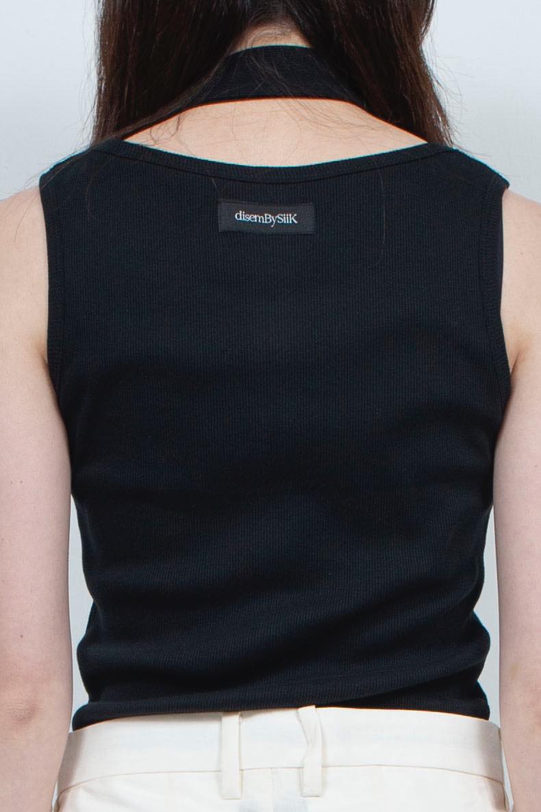 Rib knit tank-top BLACK / TYPE WOMEN