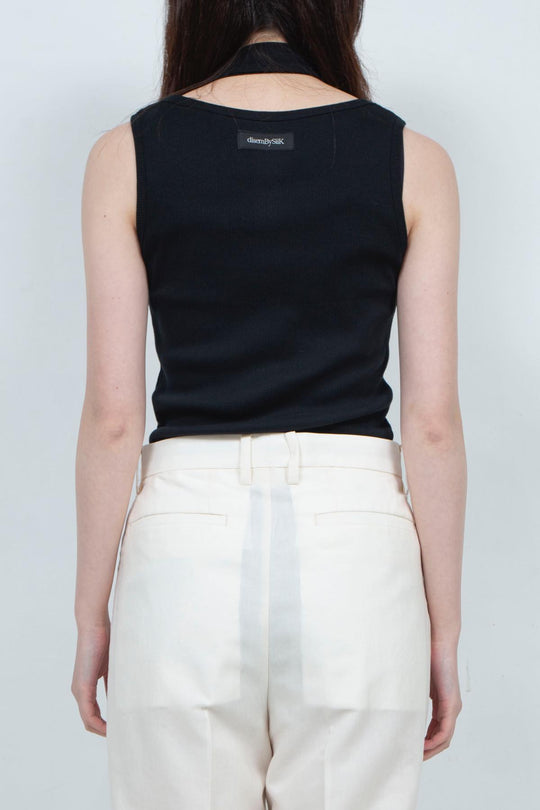 Rib knit tank-top BLACK / TYPE WOMEN
