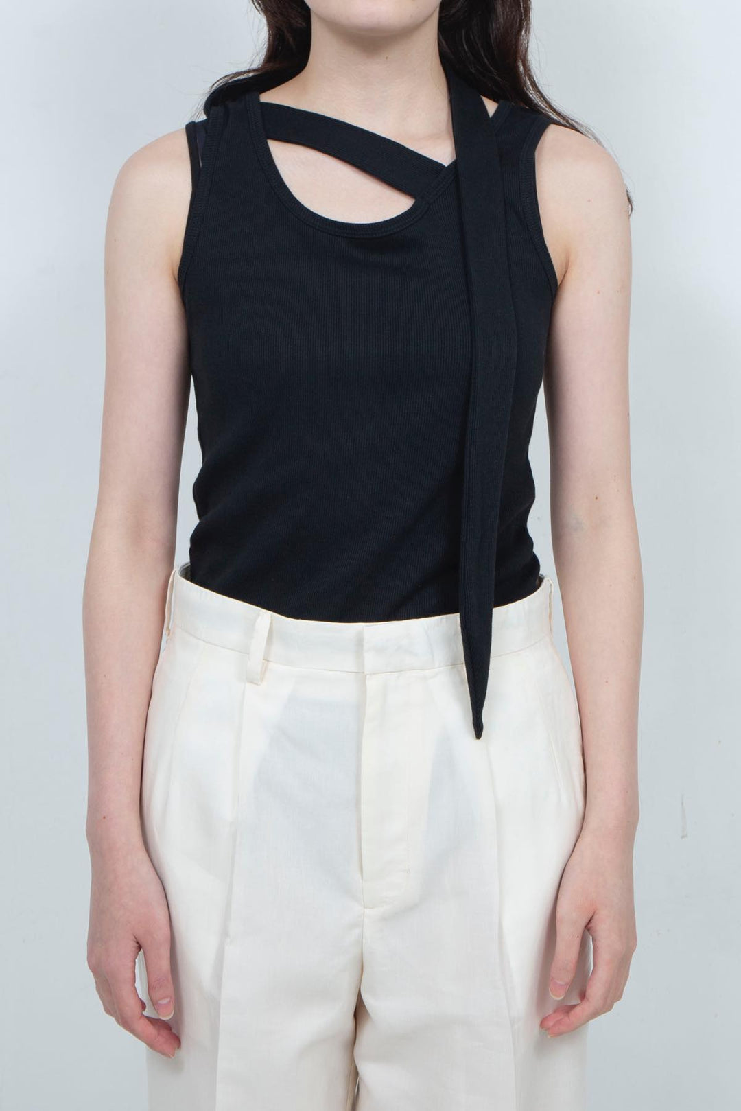Rib knit tank-top BLACK / TYPE WOMEN