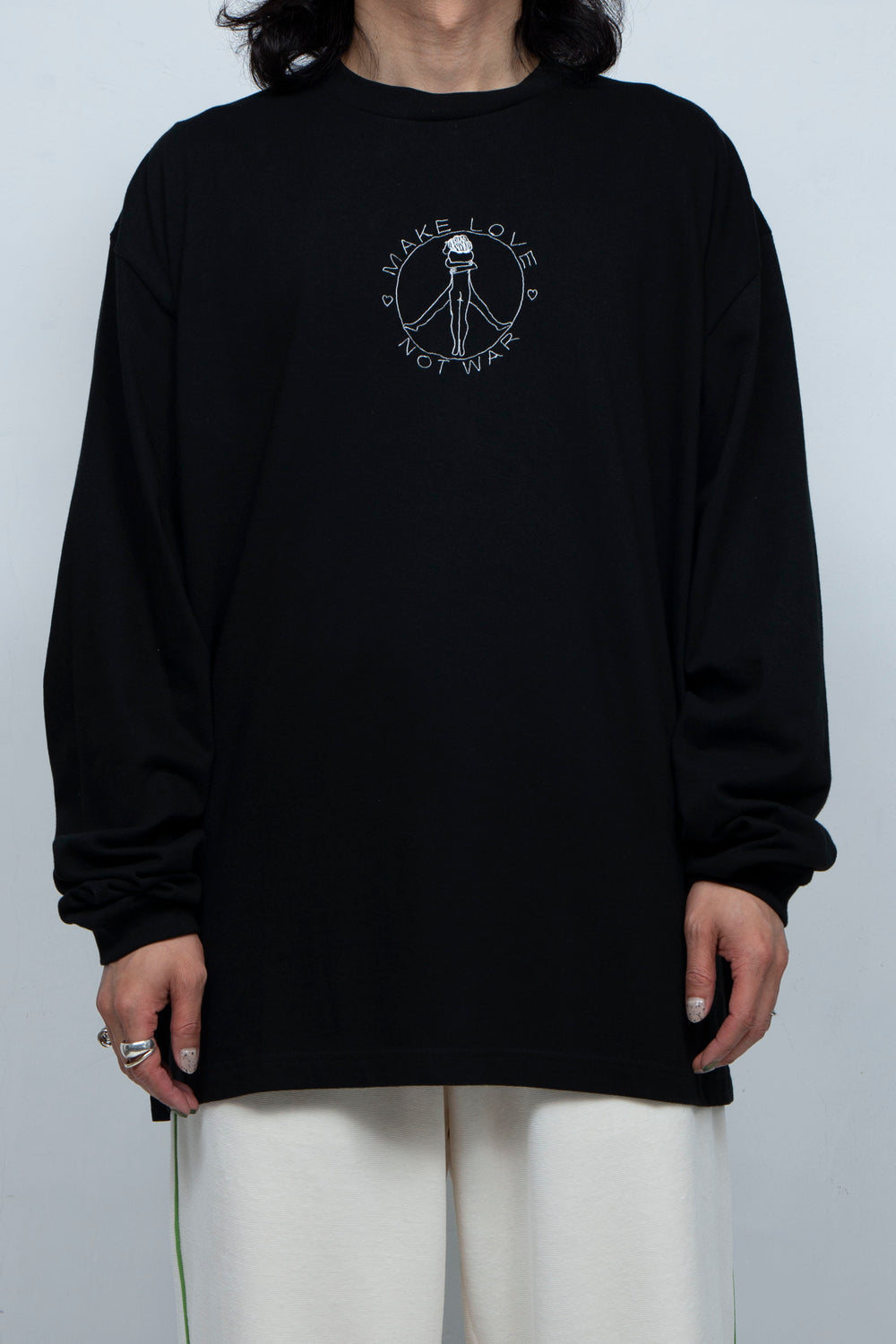 PEACE SYMBOL BIG L/S TEE
