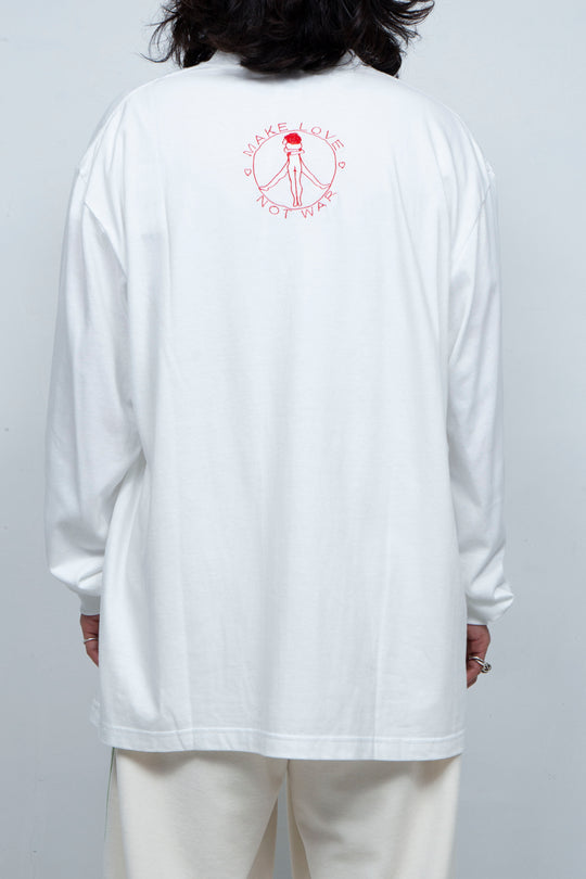 PEACE SYMBOL BIG L/S TEE