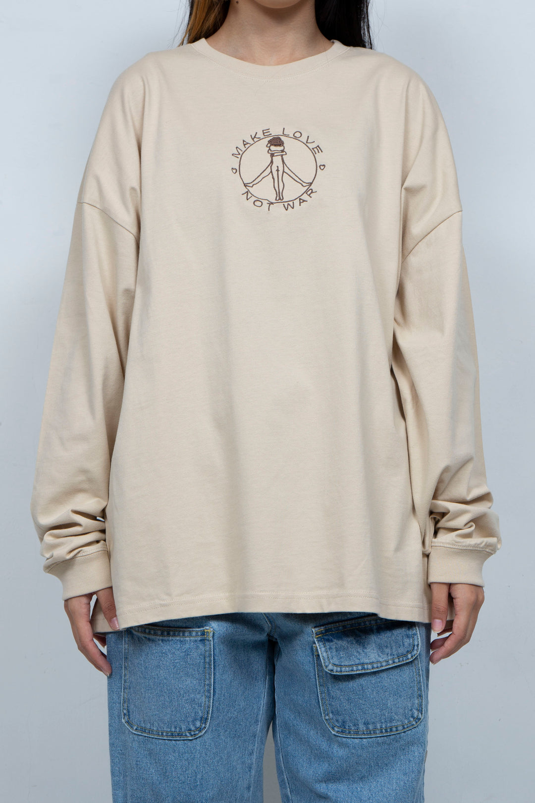PEACE SYMBOL BIG L/S TEE