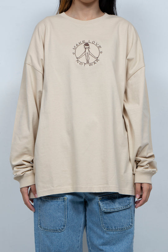 PEACE SYMBOL BIG L/S TEE