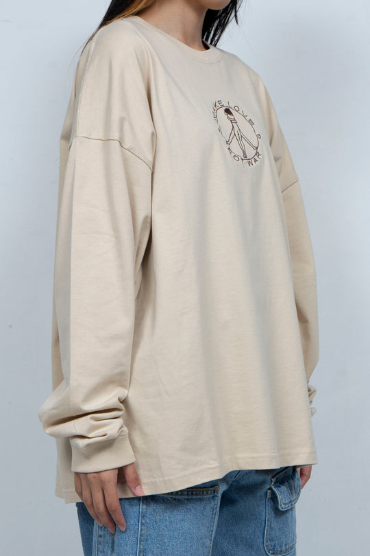 PEACE SYMBOL BIG L/S TEE