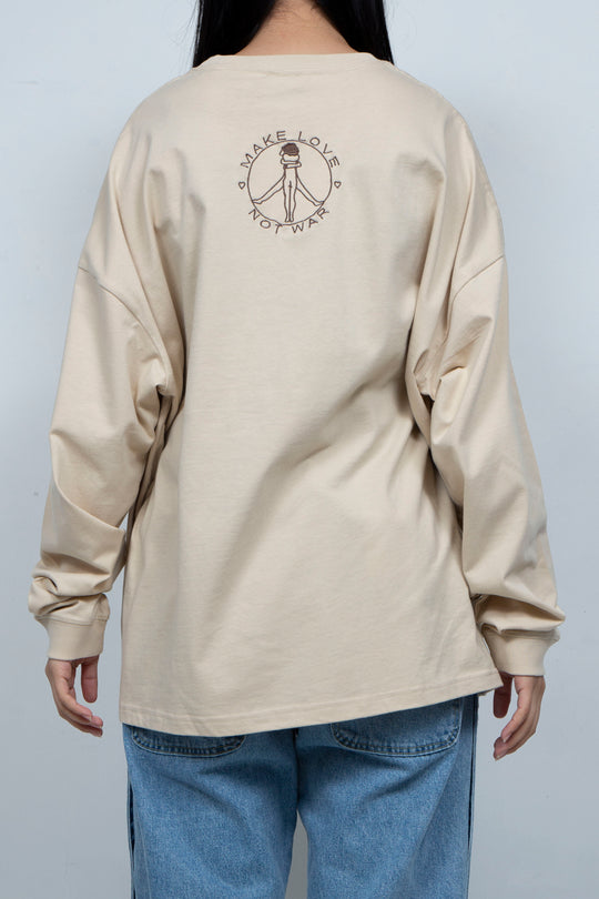 PEACE SYMBOL BIG L/S TEE