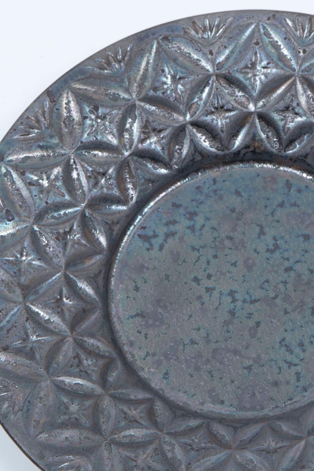 HINOMIYA 「kiriko」 saucer plate -黒煌-