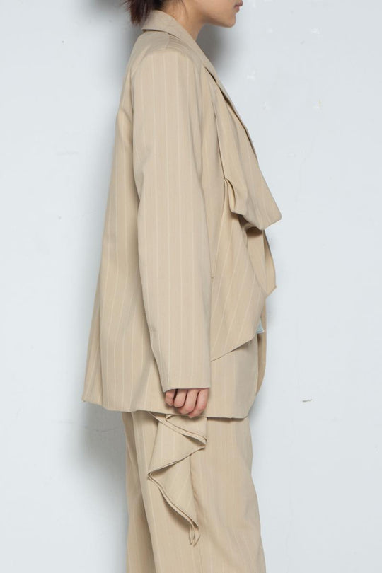 Drape Jacket Brownstripe