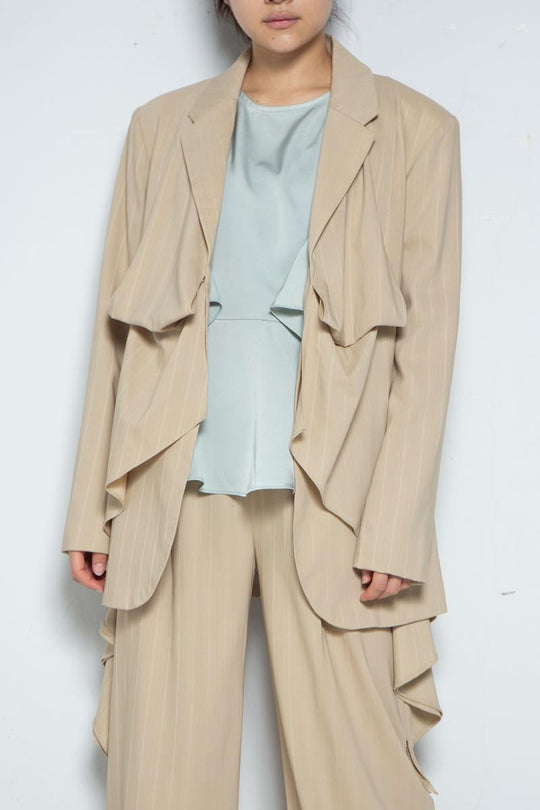 Drape Jacket Brownstripe