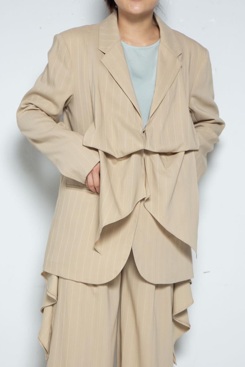Drape Jacket Brownstripe