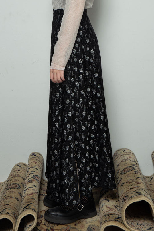 Flower Jacquard Skirt